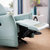 左右科技布单人位小户型沙发现代北欧布艺懒人躺功能单椅DZY5056(单椅电动版 ZN0234017活力橙 单人位)第4张高清大图