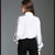 春装新款黑白色衬衫女长袖宽松职业条纹衬衣灯笼袖上衣(黑色 XL)第5张高清大图