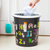 禧天龙  塑料收纳桶家用时尚创意压圈纸篓厨房厕所卫生间无盖垃圾桶7.5L(彩色字母)第2张高清大图