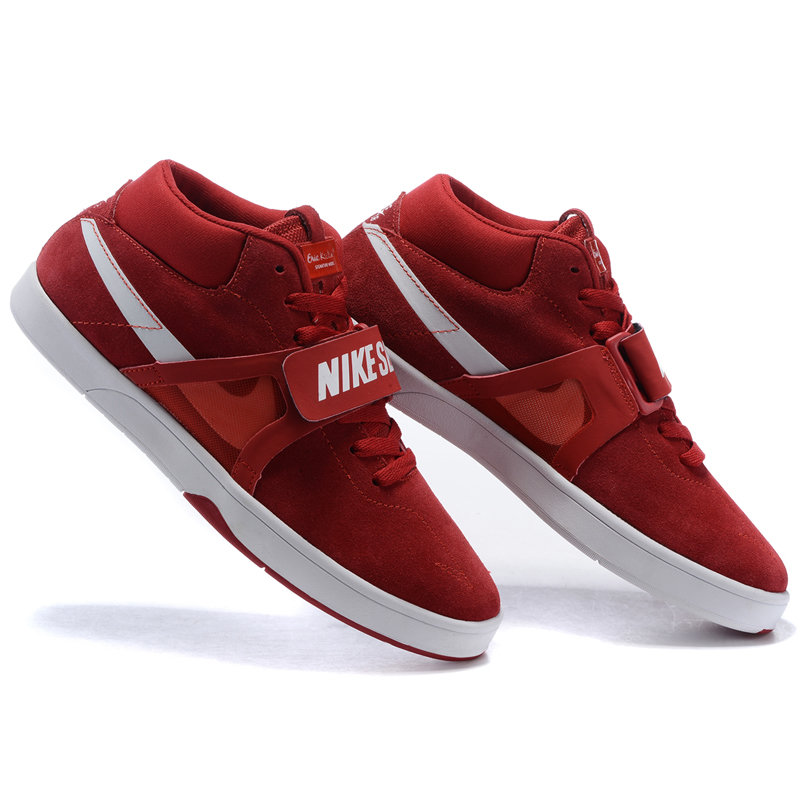 2016新款nike耐克 sb eric koston mid男子滑板鞋运动男鞋(红白色 43)