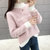 女式时尚针织毛衣9374(粉红色 均码)第2张高清大图