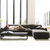 美天乐 2.2/2.5米布艺沙发 可拆洗双三人小户型简约现代店铺客厅组合沙发(深灰色 带扶手双人（1.7米）)第4张高清大图