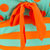 雅凯诗 2020夏季泳装女 连体裙式泳装波点条纹学院风泳衣50103(橘红 XL)第4张高清大图