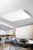 简约现代超薄led吸顶灯长方形客厅灯卧室书房餐厅阳台办公室灯具(50*50CM-黑框-无极调光+遥控)第3张高清大图