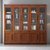 华南家具 中式现代自由组合实木书柜简约书房带门玻璃门立柜储物木柜书架(胡桃色-不带抽屉 三门)第4张高清大图