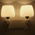 简约白色壁灯LED暖光现代客厅卧室床头灯创意造型儿童房灯海豚灯(白色双头 带5w光源)第4张高清大图