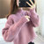 女式时尚针织毛衣9552(粉红色 均码)第3张高清大图