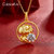 CaldiceKris （中国CK）十二生肖之狗钻石项链CK-OXSK(黄色)第4张高清大图