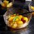 日式锤纹金边玻璃沙拉碗创意家用北欧风透明水果盘套装甜品沙拉碗套装(湖蓝色金边沙拉碗大号)第2张高清大图