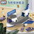 儿童玩具飞机模型大号男孩玩具车音乐收纳客机合金小汽车轨道套装(蓝色 默认版本)第2张高清大图