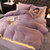 刺绣牛奶绒四件套轻奢简约双面双层加绒加厚保暖床单被套床上用品(淡紫)第2张高清大图