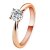 梦克拉 18K玫瑰金钻石戒指 唯爱第2张高清大图
