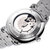 上海手表男机械国产手表日历星期891时尚钢带自动机械表男(白钢 皮带)第5张高清大图