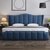 古宜 G330北欧式布艺床储物可拆洗简约现代单双人1.8米软包婚床主卧卧室家具(深蓝色1.5*2米普通款)第2张高清大图
