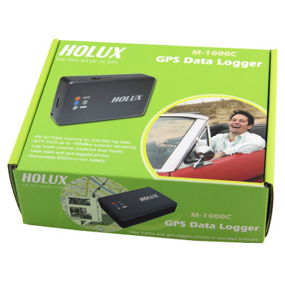 【真快乐自营 品质保证】Holux M-1000C蓝牙轨迹记录器（黒灰色）