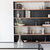 北欧简约创意铁艺置物架隔断书柜客厅实木落地现代钢木书架子组合(旧松木 原木色 160x30x150)第3张高清大图