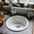 科恩纳石英石水槽单槽花岗岩水槽厨房洗菜盆洗碗池小圆槽(D460珍珠白U型龙头套餐)第3张高清大图