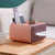桌面纸巾盒家用多功能收纳纸巾盒办公桌面文具盒客厅抽纸盒(樱花粉（1102）)第3张高清大图