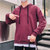 森雷司2018男士休闲时尚卫衣潮流新款秋装卫衣长袖T恤(紫色 L)第3张高清大图