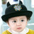 咔米嗒儿童1-3宝宝岁小公牛礼帽(黑色 小公牛礼帽52码)第3张高清大图