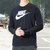 Nike耐克男装 春季新款运动服跑步训练休闲服舒适圆领长袖T恤时尚外套潮流套头衫CI6292-010(黑色 S)第3张高清大图