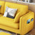 一米色彩 沙发 北欧客厅家具 布艺沙发 可拆洗日式小户型三人位 懒人沙发(黄色 单人位出口版)第3张高清大图