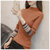 女式时尚针织毛衣9519(粉红色 均码)第4张高清大图