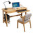 撼林 北欧电脑桌台式家用卧室学生实木书桌带抽屉键盘托桌子写字台简约(胡桃色1米单桌)第5张高清大图
