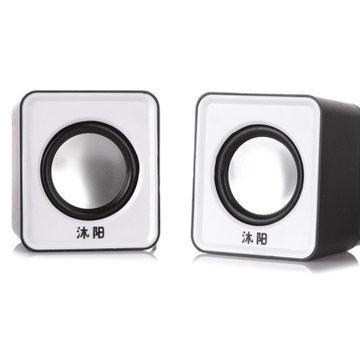 沐阳MYK10 2.1电脑音箱木质低音炮（白色）