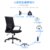 云艳YY-LCL1202 电脑椅家用办公椅子会议椅人体工程学椅靠背可升降转椅 黑色(默认 默认)第3张高清大图