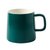 简约ins纯色马克杯办公室男女个性水陶瓷咖啡杯子家用牛奶早餐杯(墨绿+咖啡勺)第4张高清大图