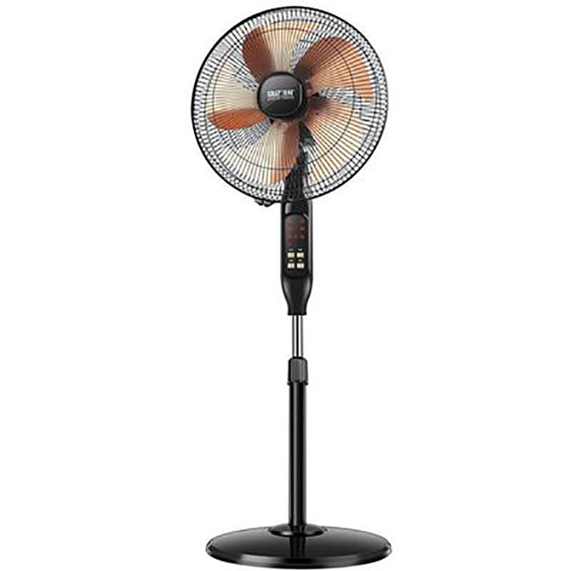 先科电风扇落地扇家用静音摇头遥控定时台式黑色落地扇遥控铝叶款