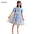 CaldiceKris（中国CK）网纱蓝色连衣裙两件套CK-FS3619(蓝色 110)第2张高清大图