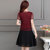VEGININA 新款女装简约时尚修身连衣裙 9722(红色 3XL)第3张高清大图
