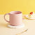 简约纯色马克杯咖啡杯(粉色)第5张高清大图