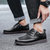 诺贝达男鞋休闲皮鞋商务休闲鞋新款英伦男士系带鞋子(黑色 40)第5张高清大图