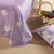 洁帛 斜纹活性印花 纯棉四件套 适合1米5和1米8双人大床使用(紫色花海 颜色)第4张高清大图