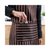 厨房围裙 韩版做饭围腰家用时尚条纹防油防污背心式成人工作罩衣(黑白条纹)第4张高清大图