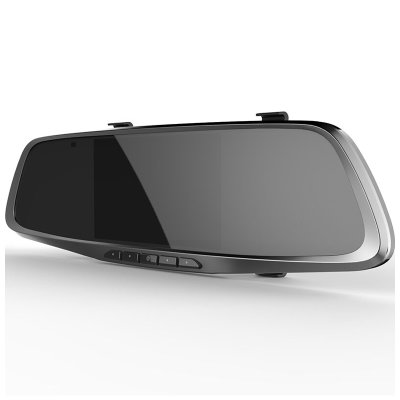 360行车记录仪后视镜版 J521 黑色 5.0英寸高清大屏 广角星光夜视 智能手势拍照 停车监控 wifi连接
