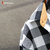 波梵森2021春季新款衬衫男 小方格长袖韩版潮流外套 宽松格子衬衣(黑白格子 3XL)第4张高清大图