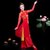 XJ1814古典舞演出服女飘逸中国风舞蹈服装现代广场舞秧歌服新款套装成人XJ1814(红色L)第4张高清大图