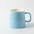 创意简约马克杯带盖带过滤办公室泡花茶水杯家用陶瓷男女情侣杯子天蓝(天蓝 杯（简约）+盖（无孔）+过滤)第2张高清大图