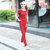 莉菲姿 春夏季韩版显瘦休闲运动套装女短袖上衣长裤学生时尚两件套(黑色 XL)第2张高清大图