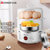 志高(CHIGO)多功能煮蛋器不锈钢蒸蛋器自动断电家用小型早餐机216/316/210(白色 三层)第2张高清大图