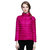 羽绒服旅行运动女士超轻立领薄款羽绒服加宽加大羽绒服9062(粉红色 L)第2张高清大图