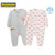 巴拉巴拉婴儿连体衣开档儿童空调服宝宝爬服哈衣新生儿衣服两件装(66cm 白红色调)第2张高清大图