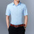 夏季男式短袖衬衫男士衬衫韩版修身青年纯色衬衣(天蓝色 XXXL)第3张高清大图