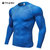 士3D立体印花 健身跑步训练长袖 紧身弹力排汗速干衣tp8006(天蓝色 S)第3张高清大图