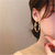 S925银针金属耳圈精致微镶锆石网红耳饰新款女轻奢时尚耳环(金色)第5张高清大图