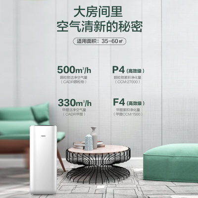 格力空气净化器除甲醛雾霾异味PM2.5智能wifi控制KJ500G-A01(白色)
